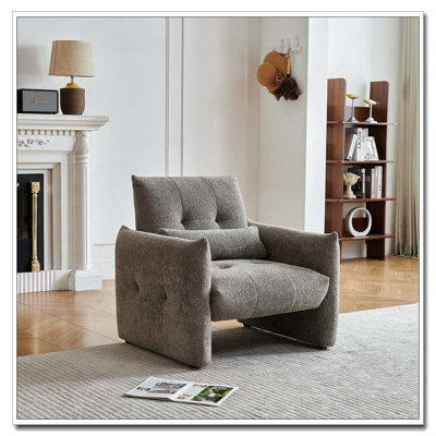 Canapé simple rembourré en velours avec coussin lombaire pour le salon, la chambre à coucher et le salon de lecture