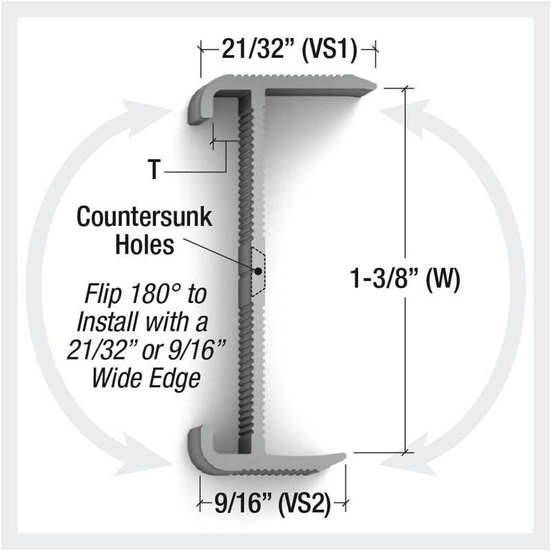 ASN-X-844-Al-C, nez de marche en aluminium mélangé