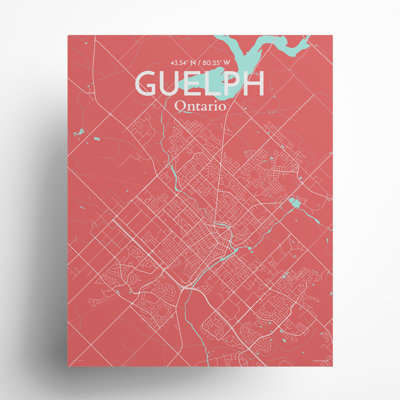 Guelph City Map, impression
