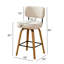 Tabouret de comptoir pivotant 26 po avec structure en bois au fini chêne-170921812-170921808