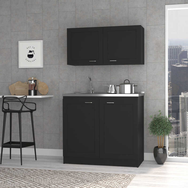 Ashura 2-Pc Kitchen Cabinet Set with Countertop