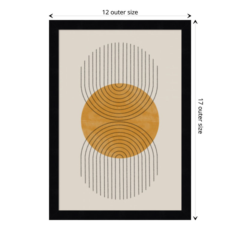 Perfect Point Yellow by The MIUUS STUDIO, 17" H x 12" W x 1" D, Black Framed