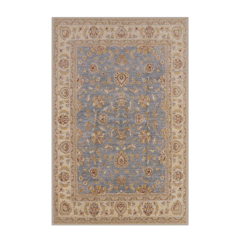 Tapis oriental brun / bleu Hrayr, Rectangle 5 pi x 7 pi