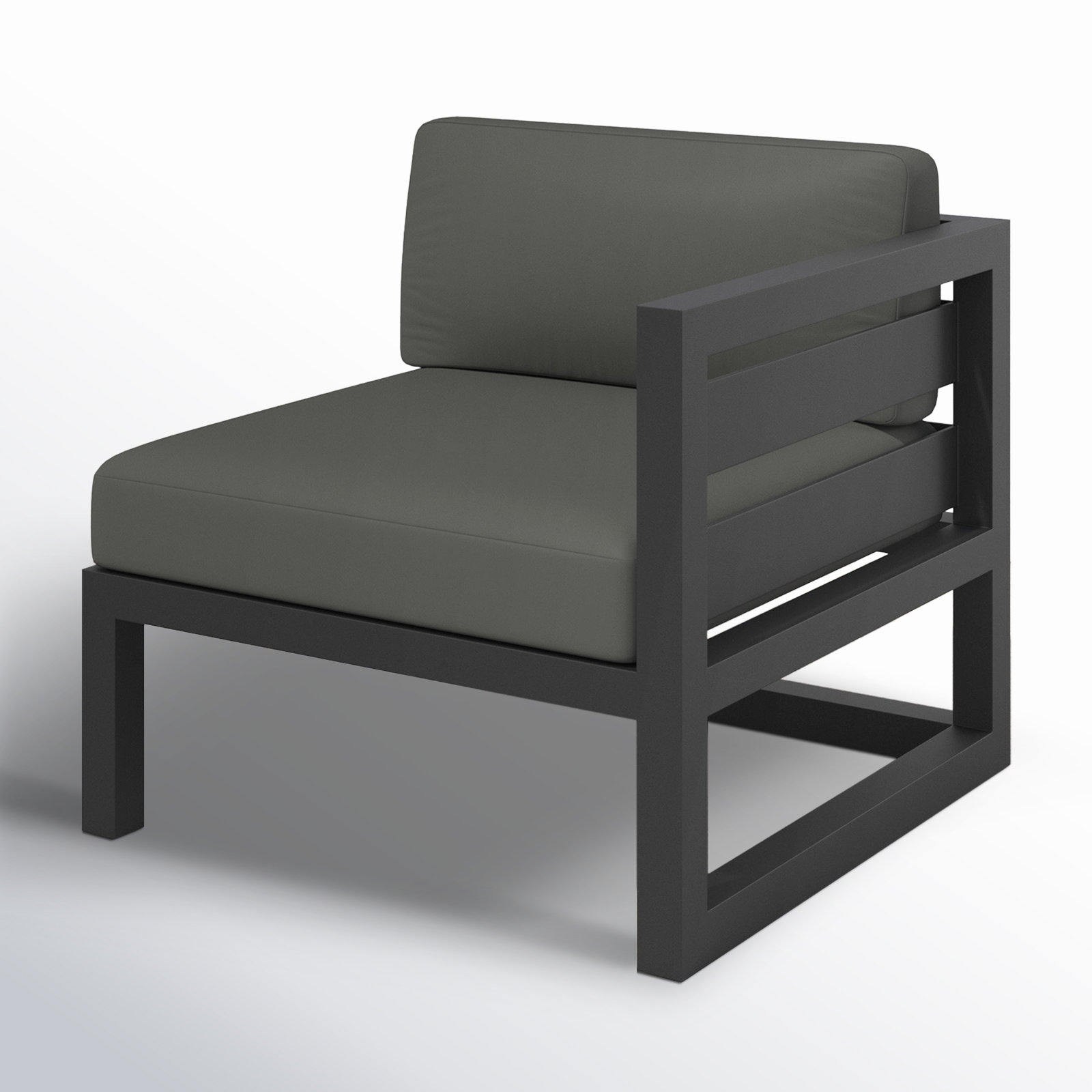 Smith Sunbrella® Patio Lounge Chair, Canvas Charcoal, Slate