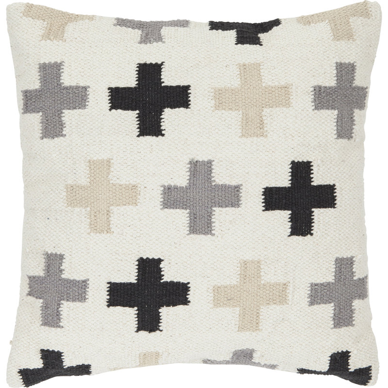 Kai Embroidered Cotton Throw Pillow