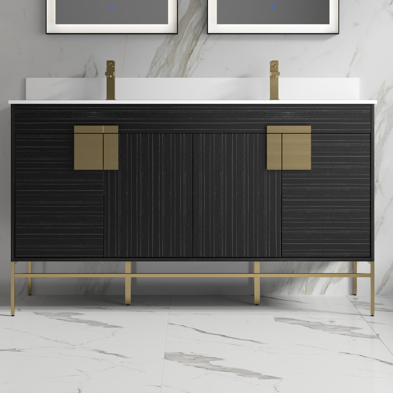 Ensemble de meuble-lavabo double 60 po Holmwith