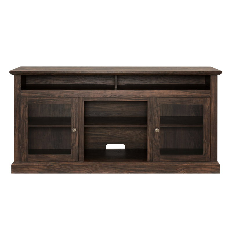 Meuble télé contemporain pour téléviseur de 65 po, brun, l 60 po x P 15,97 po et téléviseur de 29 po, h 29 po, grandes armoires