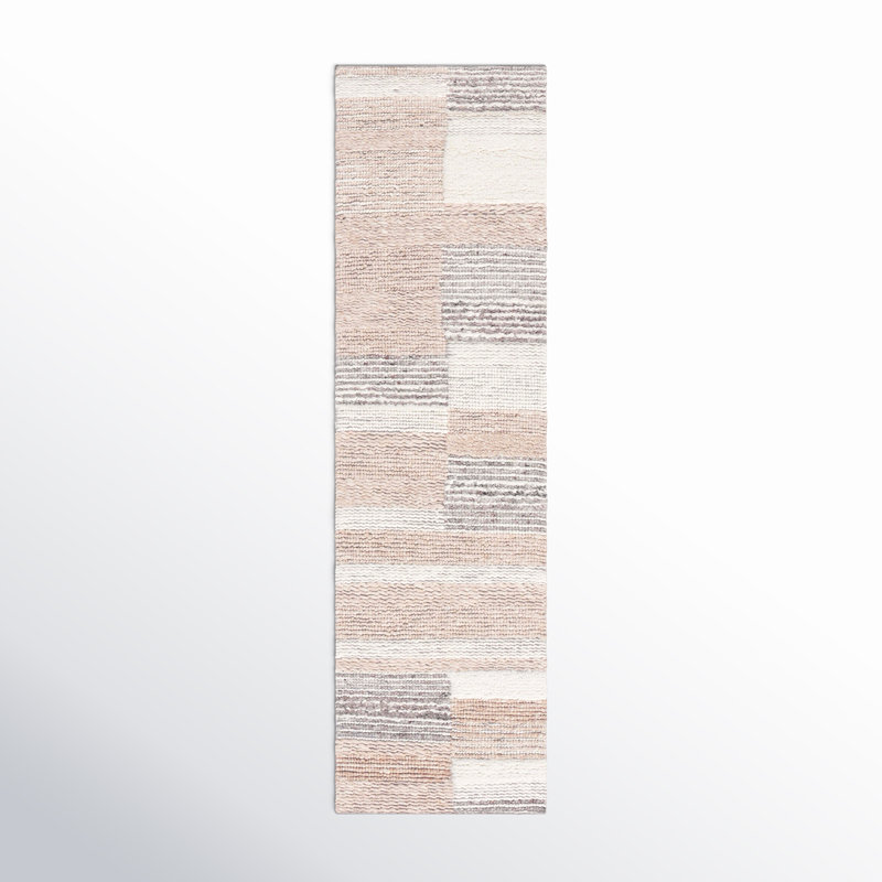 Tapis géométrique tissé à la main Wyly, Tapis de couloir 2 pi 3 po x 8 pi