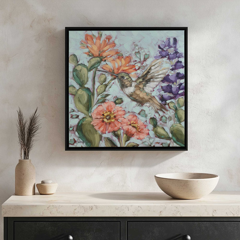 «Desert Magic» par Sara G. Designs, reproduction d'art, Toile avec cadre, Brun, L 12 po x H 12 po