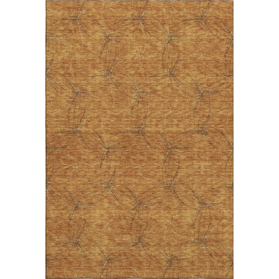 Premium Machine Washable Prisco Copper Rug