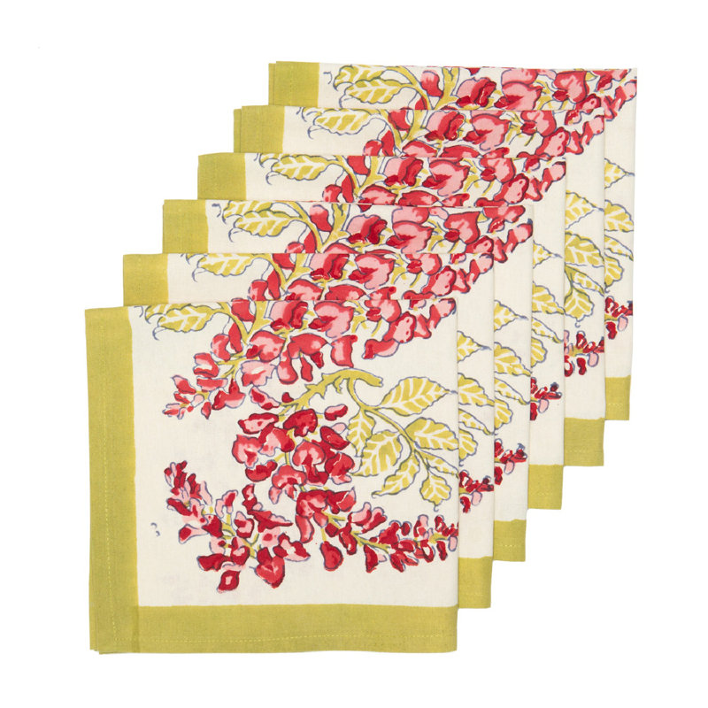 Serviette Kappa, Rose/vert