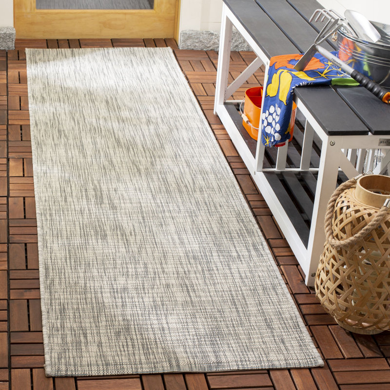 Arneshia Gray/Turquoise Indoor/Outdoor Area Rug