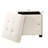 15.3" Square Linen Storage Ottoman Bench