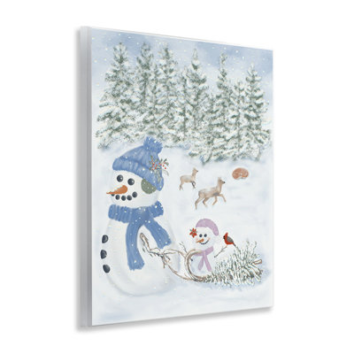 «Fun In The Snow Baby Snowman», plaque murale par Leslie Hermosa