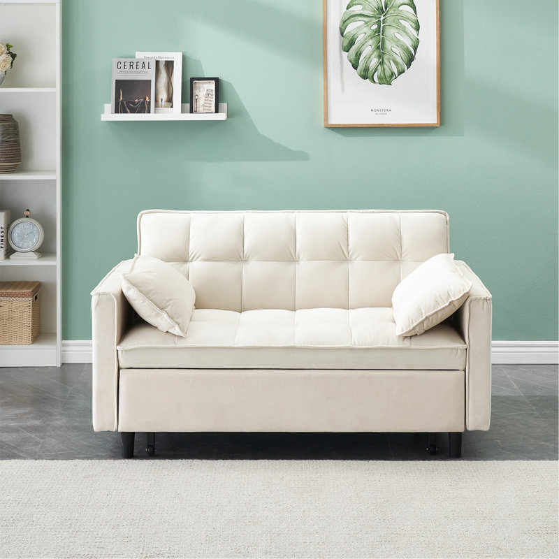 Canapé moderne en velours, Beige