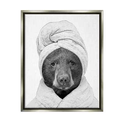 " Bear Hair Towel Funny Animal " by Annalisa Latella
