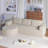 104.92" Corduroy L-shaped Compression Couch Sectional Sofa with Comfortable Chaise-1165655678