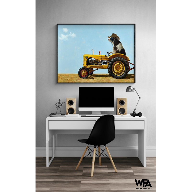 «Cowboy» par Lucia Heffernan, H 24 po x l 32 po, Reproduction encadrée sans passe-partout, Noir, noir, noir, noir