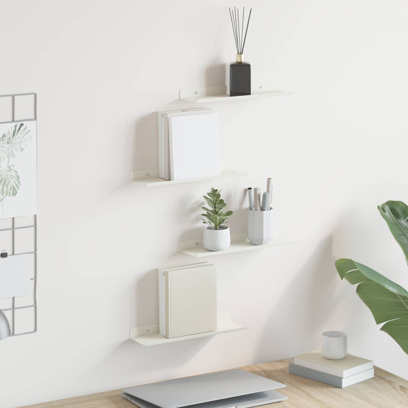 Steel Floating Shelf, White