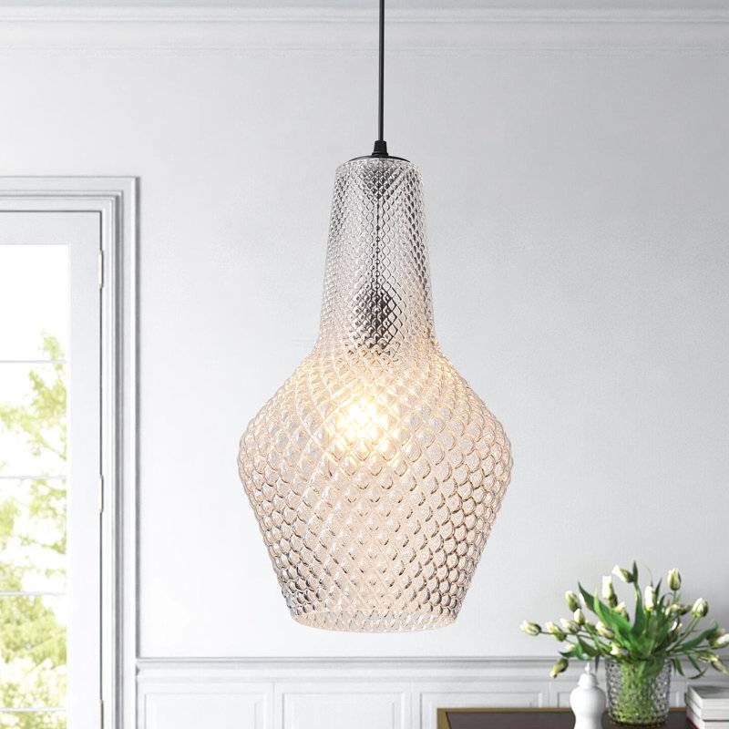 Luminaire suspendu simple à 1 lumière, Blanc