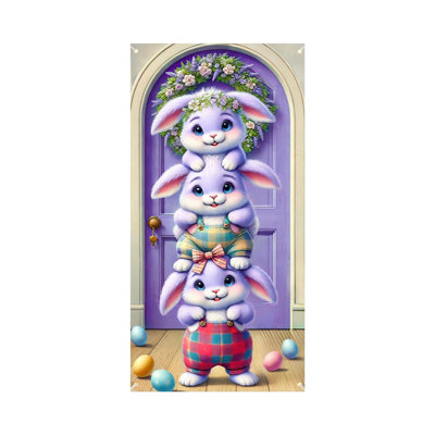 Easter Door Curtain Suitable For Large Party Supplies Room Garden Wall Decoration Holiday Decoration Background