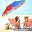 Parasol de plage inclinable avec parasol d'extérieur 8 pi Kwok