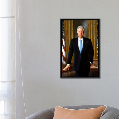 « white house painting of president bill clinton », reproduction sur toile