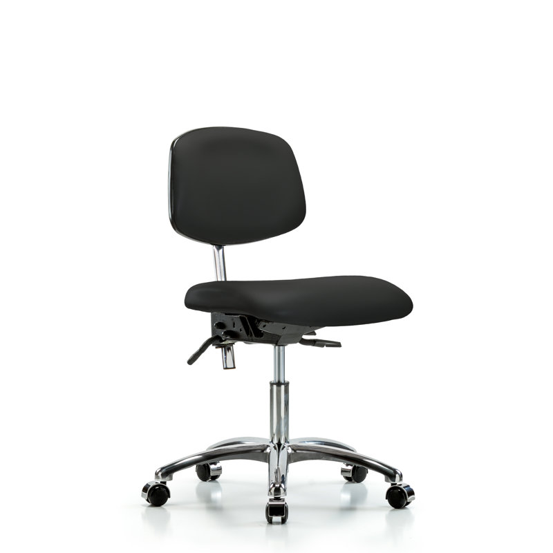 Chaise de travail Koa, Noir, Roulettes, Inclus
