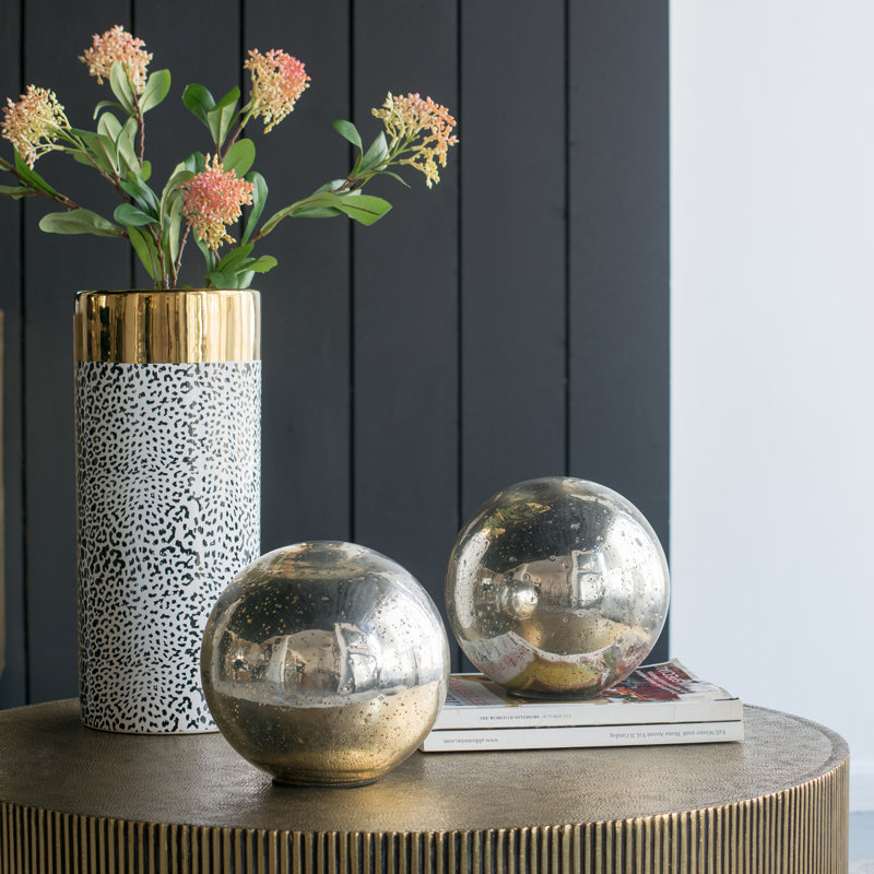 S/2 D8x8" Glass Spheres