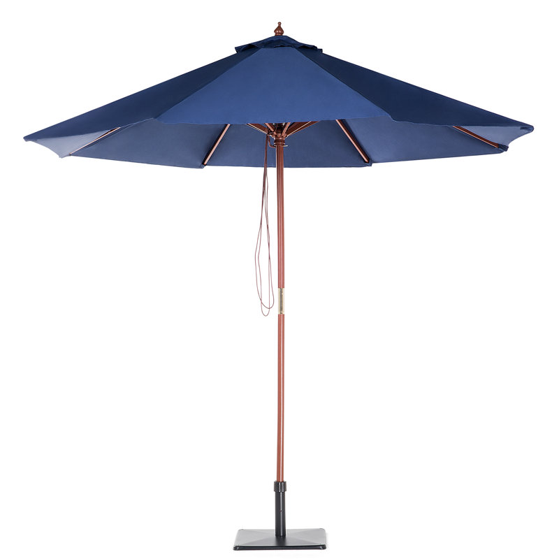 Amplas 270 cm W X 270 cm D Hexagonal Market Parasol with Pulley Lift, Dark Blue
