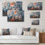 «Abstract Blooming Grunge Bouquet», reproduction sur toile-362308565-362308553