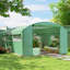 Outsunny 6 x 3 x 2m Polytunnel Greenhouse, 3 Roll-up Doors, Walk-in, Green