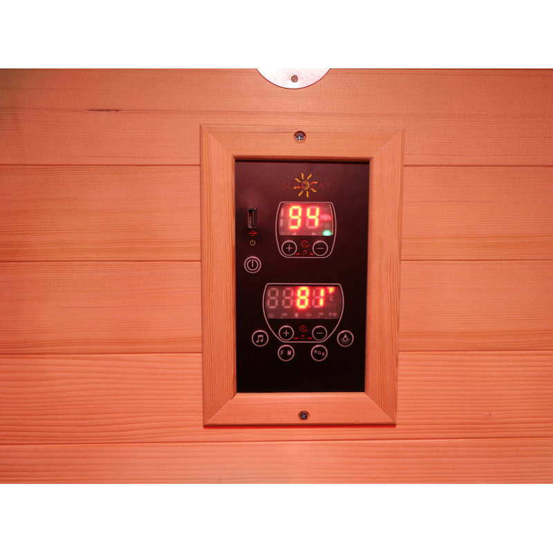 SunRay Saunas 3 - Person Bluetooth Compatible Traditional Steam Sauna