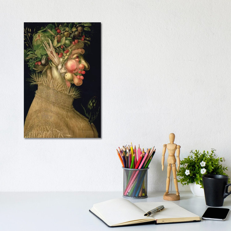 Summer, 1563 by Giuseppe Arcimboldo - Wrapped Canvas Print, 20.32 cm H x 30.48 cm W