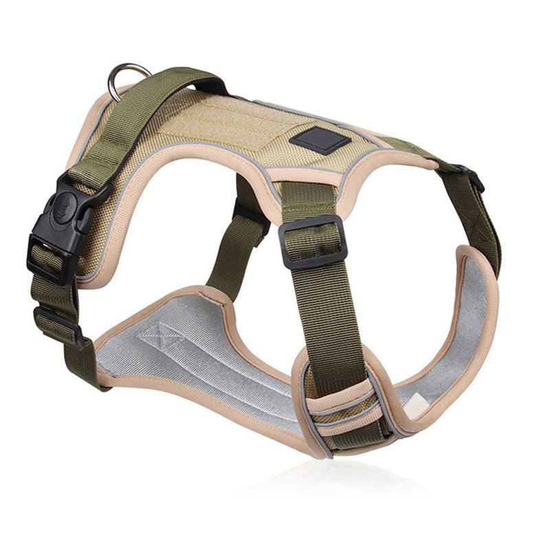 Harnais pour chien de taille moyenne et grande - Harnais réglable pour animal de compagnie, gilet respirant confortable pour la marche, la randonnée et l'entraînement