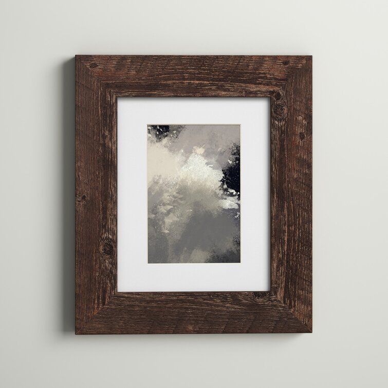 Rustic Frame - 11x14 Barnwood Frame with Metal Corner Brackets, Wood