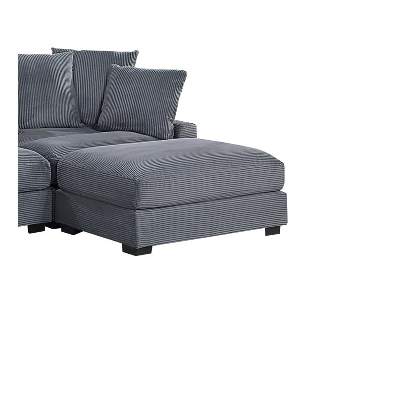 Ensemble de canapé modulaire contemporain gris foncé 6 pièces LAF & RAF 2 pièces