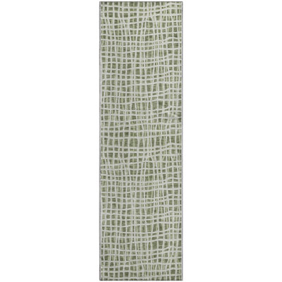 Premium Machine Washable Prisco Green Rug