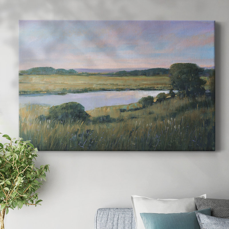 Toile tendue avec galerie Spring Marsh II, H 12 po x l 18 po