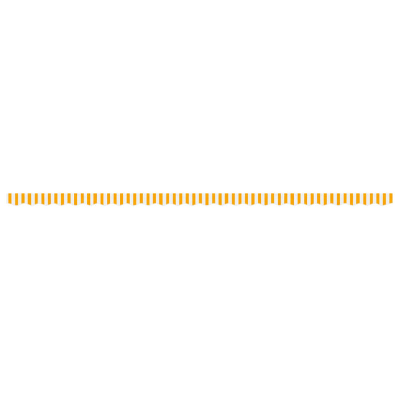 Replacement Fabric For Awning Valance, Striped, Yellow/White, 580cm W x 20cm D