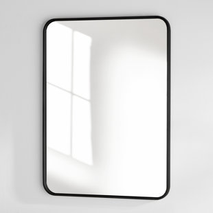 Mainstays Traditional Plastic Round Wall Mount Mirror - Black - 18 in