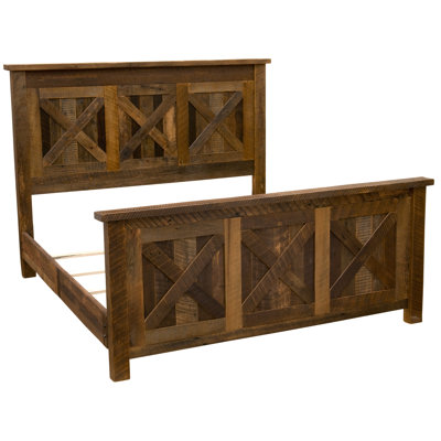 Fireside Lodge Barnwood Barndoor Bed - Cal King