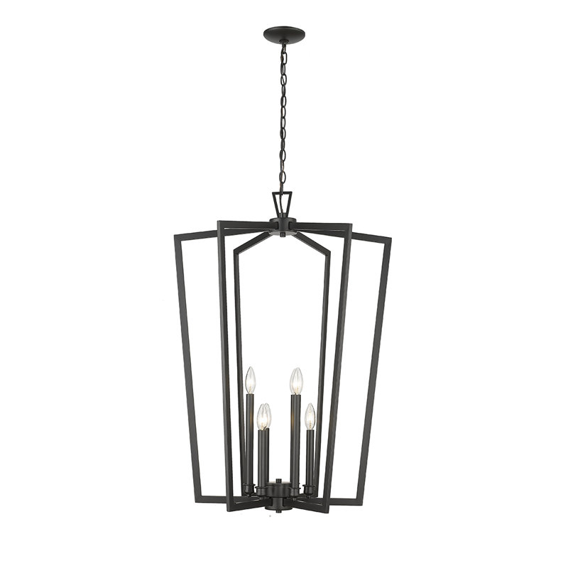 Luminaire suspendu géométrique à 6 lumières 