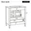 Meuble-lavabo cannelé élégant 30 po avec lavabo en céramique, boîte simple, pieds en bois massif, portes et tiroir à fermeture en douceur, tablette de porte, blanc, meubles-lavabos, meubles-lavabos