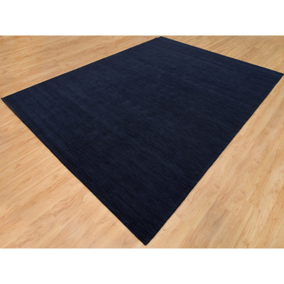 Toi One-of-a-Kind 9' X 12' New Age Wool Area Rug Blue