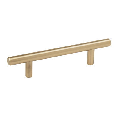 Bar Pulls 3 inch (76mm) Centre-to-Centre Golden Champagne Cabinet Pull - 10 Pack