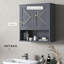 Armoire de salle de bain Modern Farmhouse, armoire à pharmacie murale avec tablette ouverte