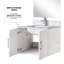 Meuble-lavabo blanc lustré 24 po L 22 po x P, comptoir en marbre, robinet et miroir 18 po