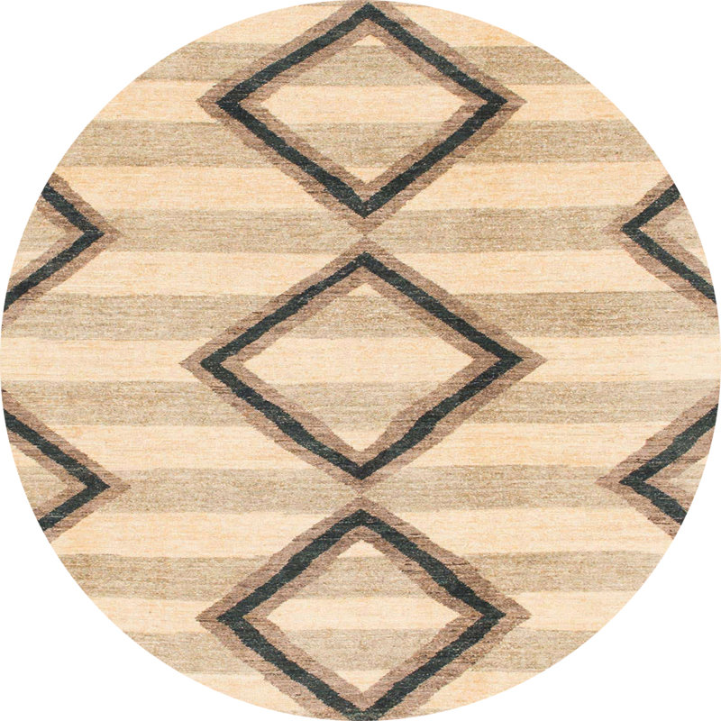 Abstract Indoor Rug, Round 4'