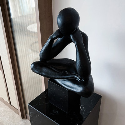 Simple Abstract Object Meditation Thinker Resin Decoration Item